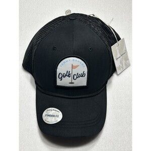 NWT Tommy Bahama Golf Club Hat Men’s Black Snapback Baseball Cap New Adjustable